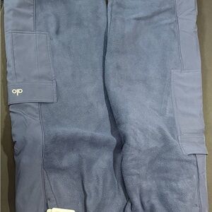 Alo Yoga Fleece Cargo Sweatpants NWT Navy Relaxed Fit Unisex